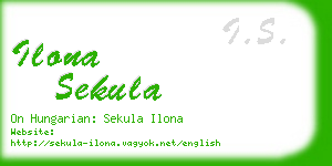 ilona sekula business card